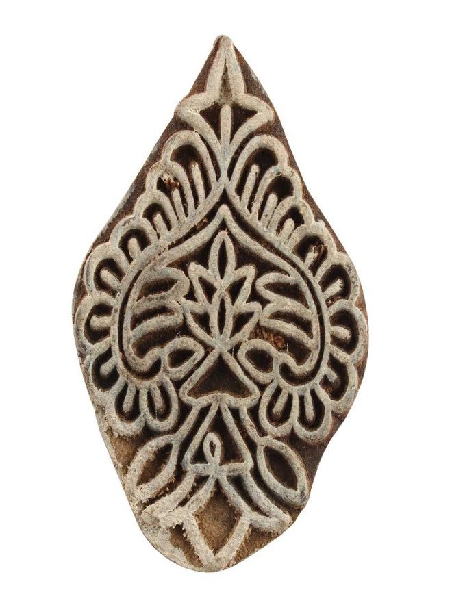 Indian-Shelf Handmade Vocalforlocal Set of 1 New Wooden Printing Block (3.81 cm, Brown) - Image 1